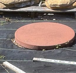 Red Round Pavers 24”