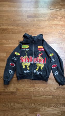 Pacsun Subliminal Racing Full Zip Hoodie size M