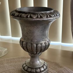 Silver Urn Planter Decor