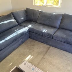 Blue Suede Couch