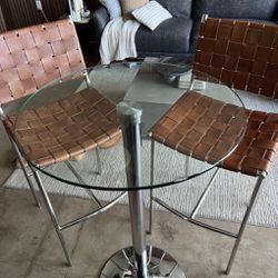CB2 Barstools And Glass Table! 