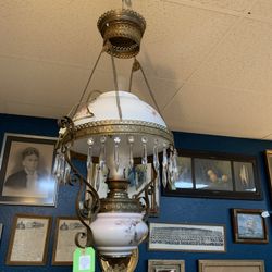 Victorian Hanging Library Lamp