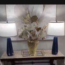 Modern Table Navy Blue Lamps  Brand New $120