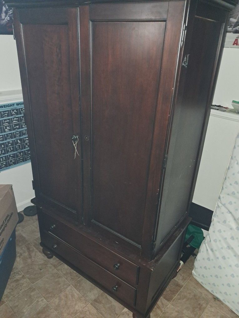 Bobs Cherry Wood Storage Armoire 