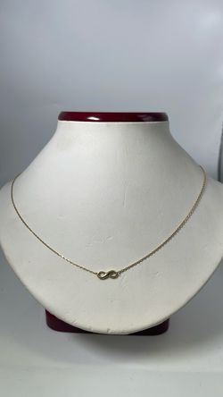 10k gold infinity symbol pendant necklace