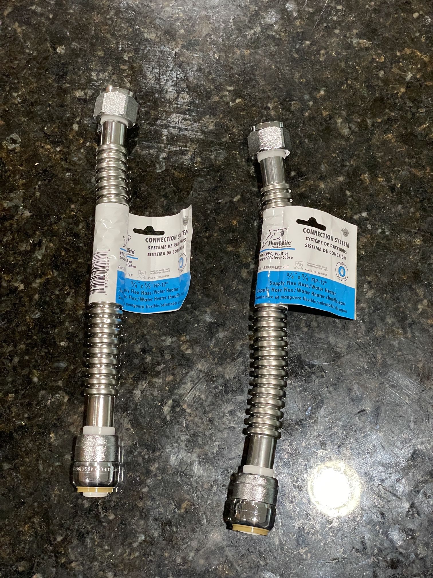 SharkBite Plumbing Solutions Connection System Water Heater Supply Flex Hose Lines