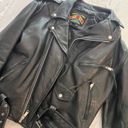 Vintage Leather Motorcycle Jacket