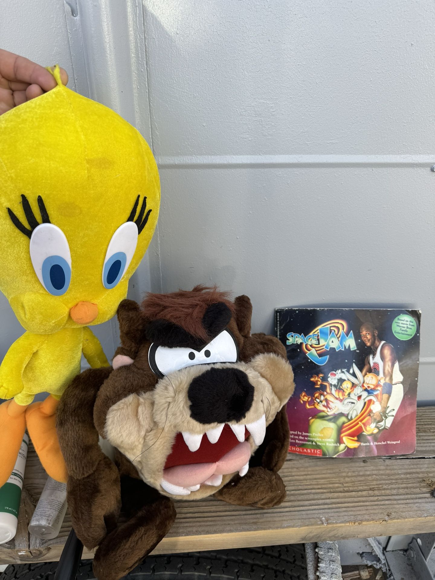 Vintage Tweety Bird And Taz With Space Jam Book