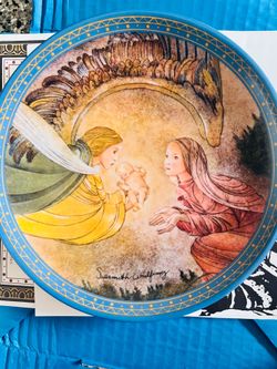 This is a "Die Gabe" (The Gift) collector plate from the "Sulamith's Love Song" series, manufactured by Konigszelt Bayern in Germany in 1983