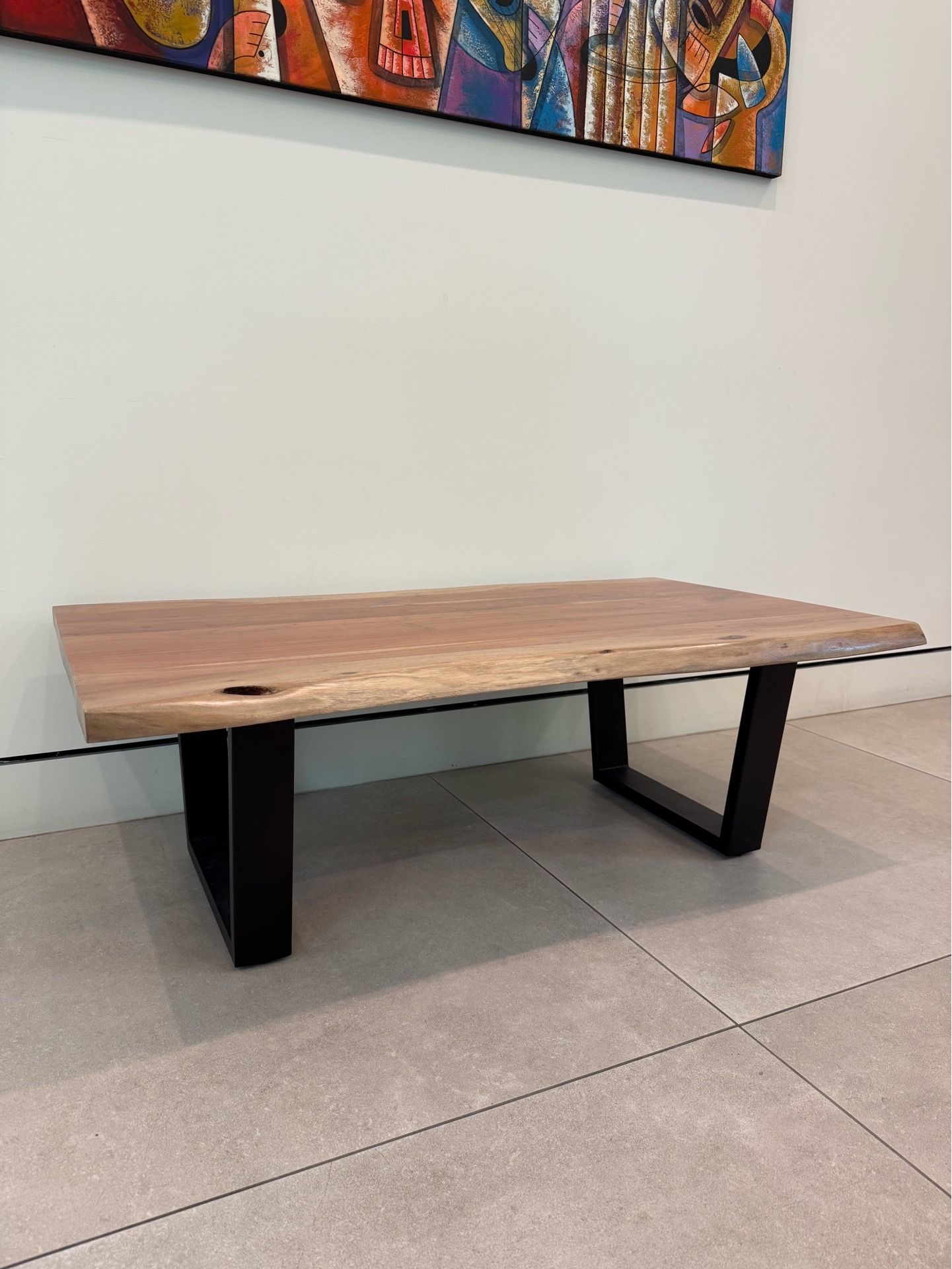Wood coffee table