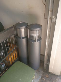 Two metal lights
