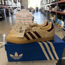 Adidas Samba OG Authentic Unisex Shoe Burgundy/Cream  In Size 8.5 Brand New In Box 
