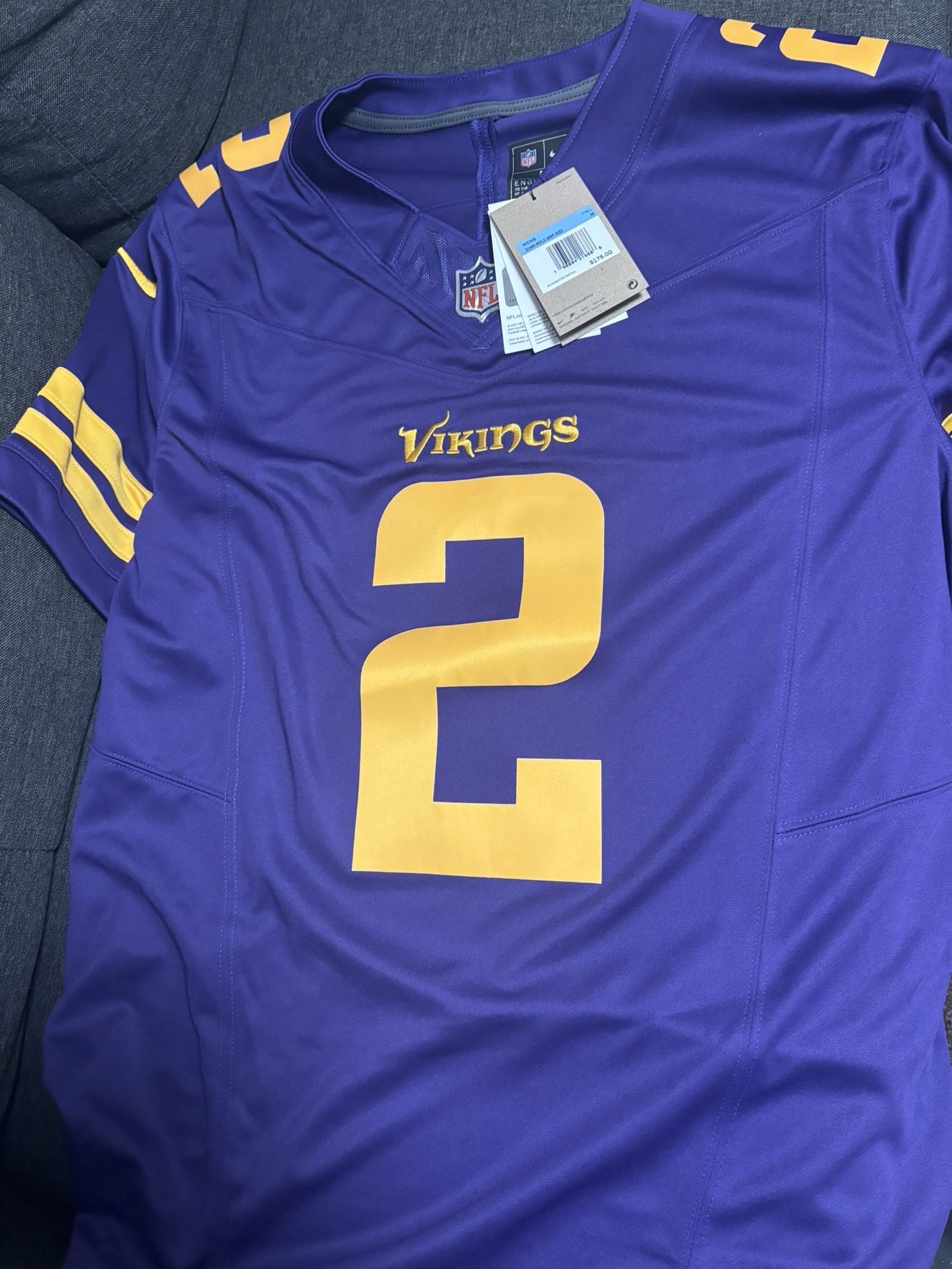 Nike Dri Fit Vikings Jefferson Jersey - New - Medium