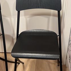 Black IKEA Folding Bar Chairs - FRANKLIN