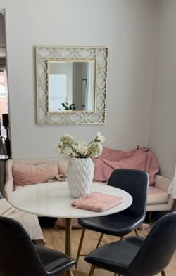 Large gold mirror