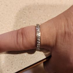 White Gold Diamond Ring Size 6
