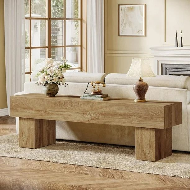 Tribesigns 63" Farmhouse TV Stand, Low Console Table Television Stand for 55/60/65 Inch TV, Long Media Center for Living Room