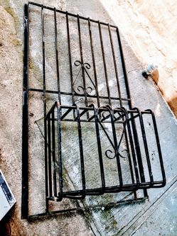 Solid metal Window Guard with AC enclosure Width 36" x 63" & AC enclosure opening 19" x 24 1/2"