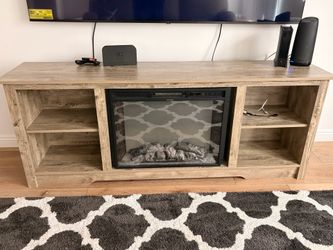 TV stand with fireplace