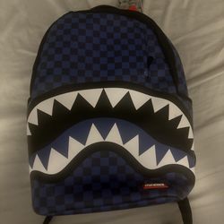 Blue sprayground backpack