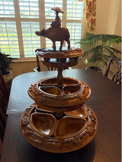OFFERS: MCM 3Tier Carved Lazy Susan