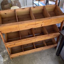 French Wood Crate Display