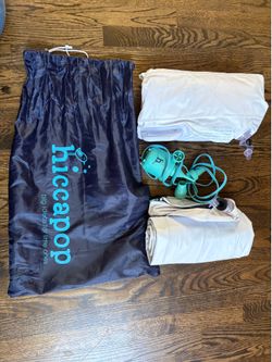 hiccapop Inflatable Toddler Travel Bed with Safety Bumpers, Pump & Bag