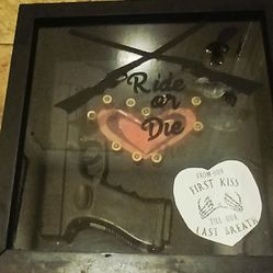 Shadowbox Ride Or Die Mixed Media Art