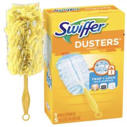 Swiffer Microfiber Dusters Starter Kit, Includes 1 Handle and 5 Dusters
