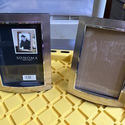 2 Silver Picture Frames Sonoma Life + Style 5x7