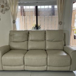 tan leather couch
