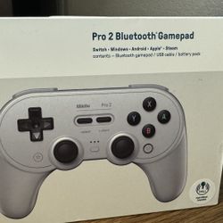 8BitDo Pro 2 Bluetooth Controller for Switch, PC, Android, Steam Deck, Gaming Controller for iPhone, iPad, macOS and Apple TV (Gray Edition)