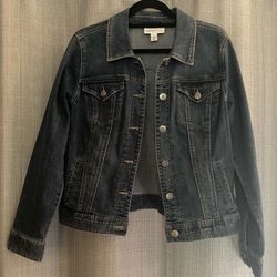 Style & Co. Denim Dark Blue Ladies Jean Jacket. Size Medium