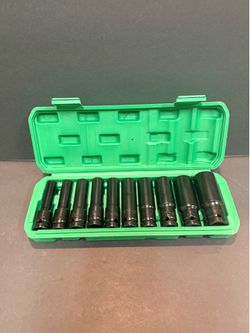 10pcs of 1/2 'Drive Metric Deep Impact Socket Set