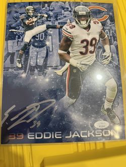 Eddie Jackson Signed Chicago Bears 8x10 Photo