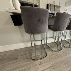 Set Of 2 Stool Bar Deluxe Chairs 