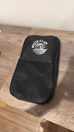 White Claw Black Zippered Cooler Bag
