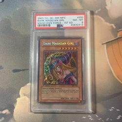 1st Edition Dark Magician Girl MFC PSA 8