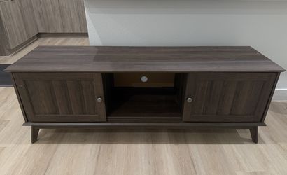 Dark Walnut TV Stand for 65” TV