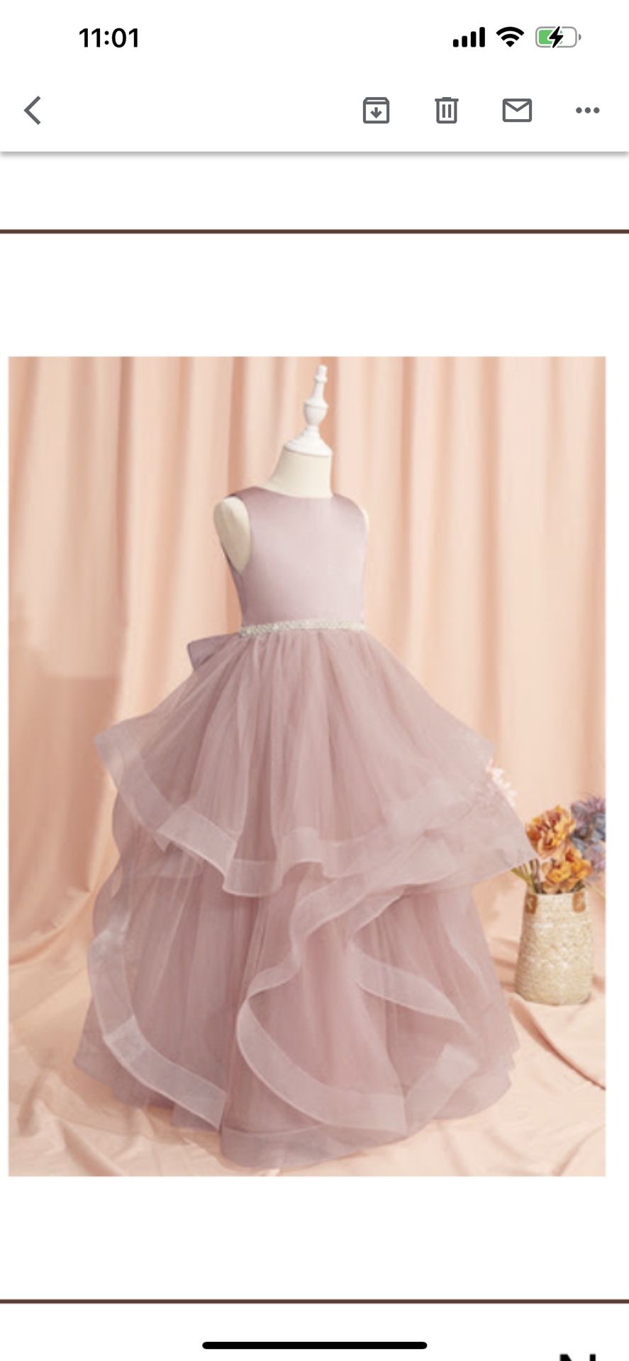 Dusty Rose Flower girl dress