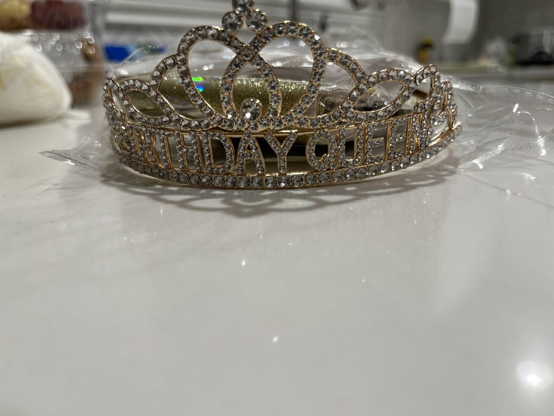 Gold Birthday Queen Tiara And Two Satchels