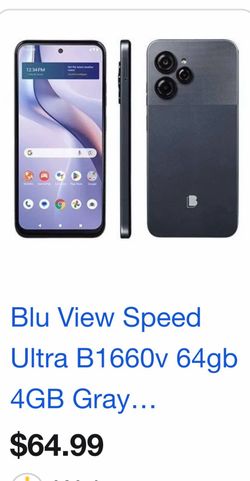 Restored Blu View Speed Ultra B1660V 64GB 4GB Gray Tracfone