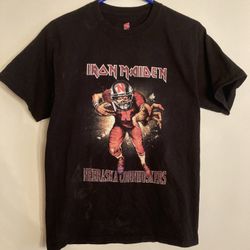 Iron Maiden Nebraska Cornhusker Hanes Tagless Shirt M