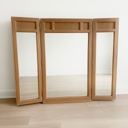 Vintage Trifold Mirror