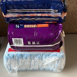 Brand new of 3 new packages, briefs and pad
