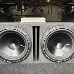 Rockford Fosgate Punch p3s 12 inch subwoofers in box,  With Amp HIFONICS  ZG-1200.10 1200 Watts