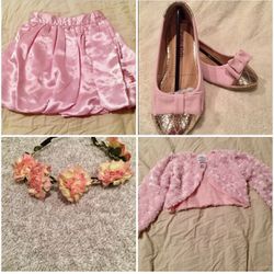 NWT / NWOT 2T Boutique Pink Skirt Outfit