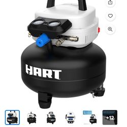 Hart 6 Gallon 1.5 HP Pancake Air Compressor