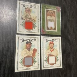 4 Game Used Jersey Patch 2025 Allen & Ginter Baseball Cards - CC Sabathia, Gunnar Henderson, Zack Wheeler, Joe Musgrove 