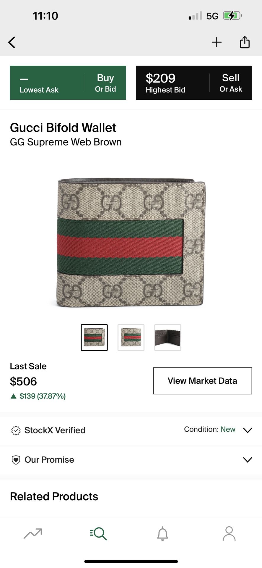 Gucci Bifold GG Supreme Wallet